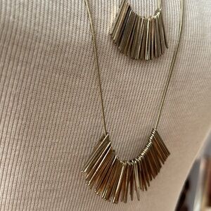 Extra long gold necklace